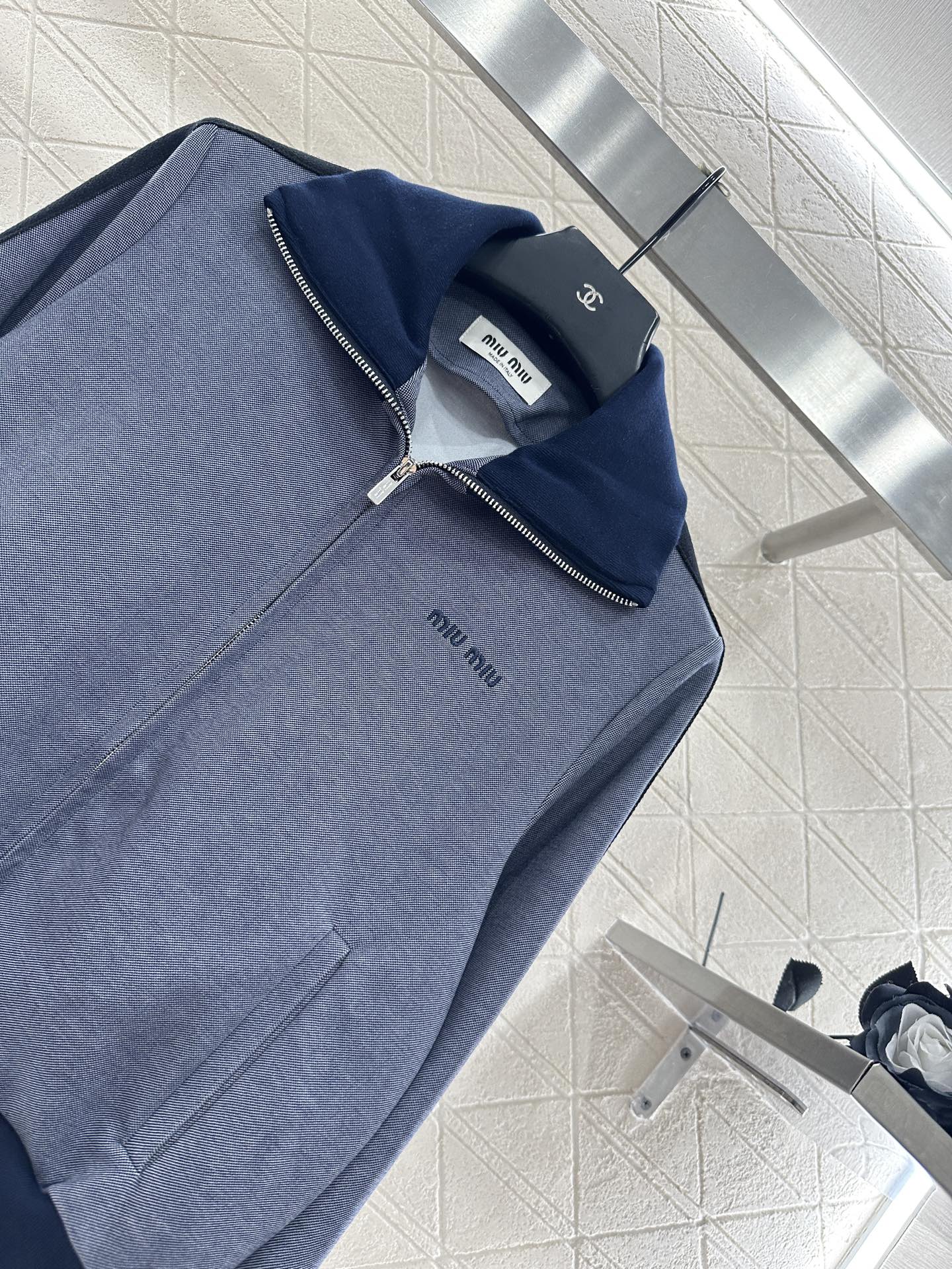 25fw Color blocking jacket and pants set