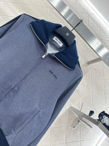 25fw Color blocking jacket and pants set