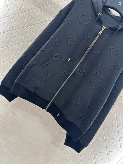 25fw Embossed hooded set