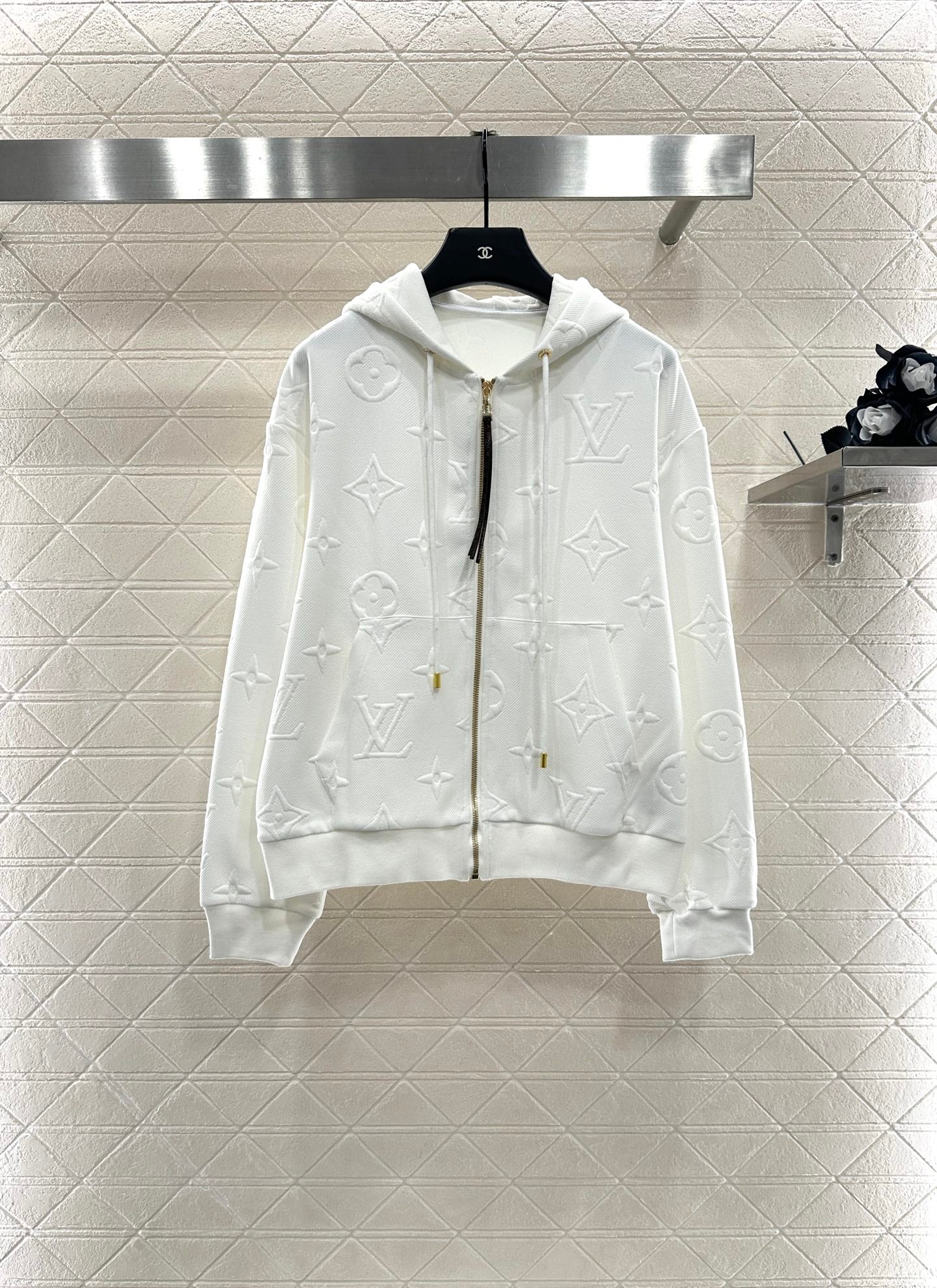 25fw Embossed hooded set