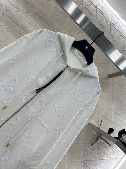 25fw Embossed hooded set