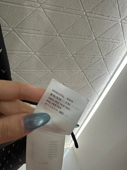 25fw Printed Princess Sleeve Belt Dress