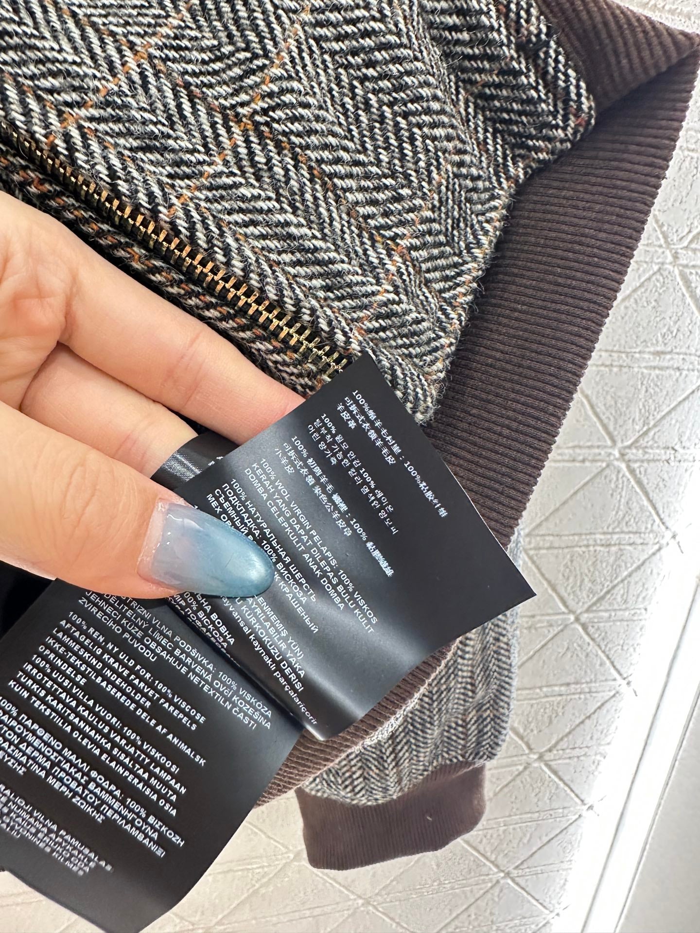 25fw Detachable fur collar jacket