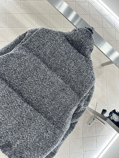 25fw Standing collar woolen down jacket