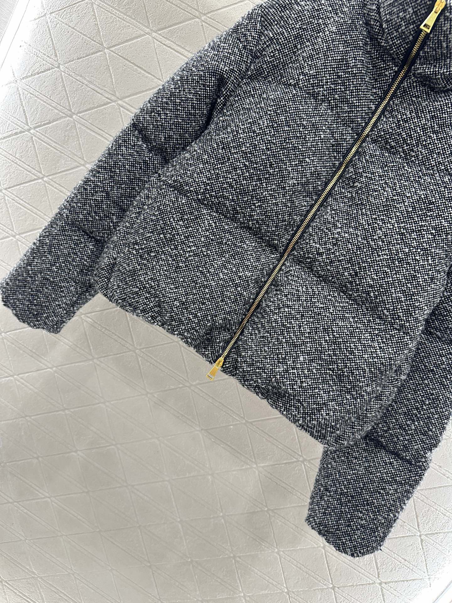 25fw Standing collar woolen down jacket