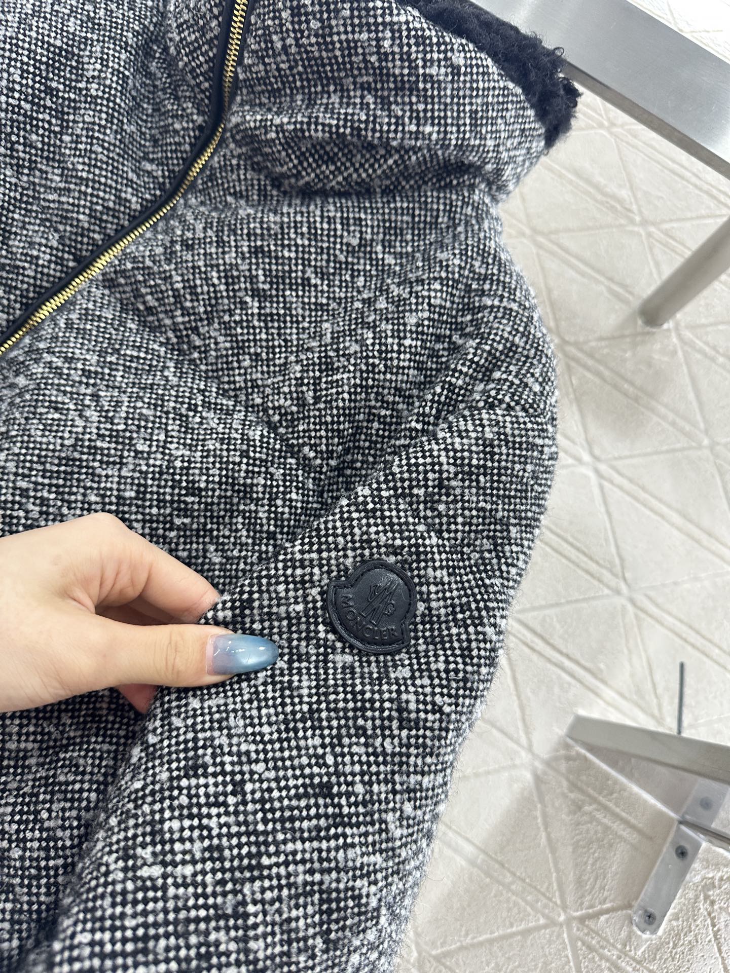 25fw Standing collar woolen down jacket