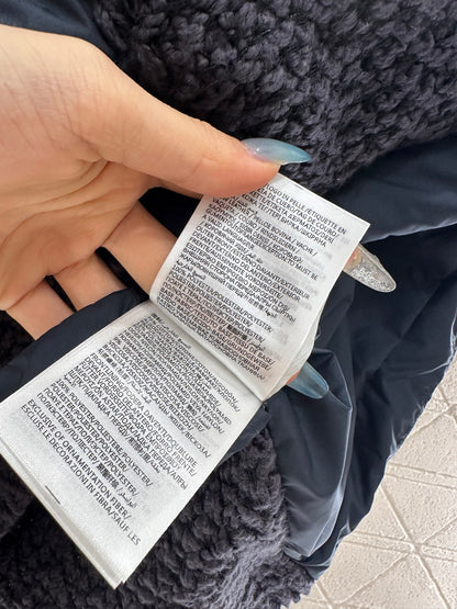 25fw Knitted patchwork zipper down jacket