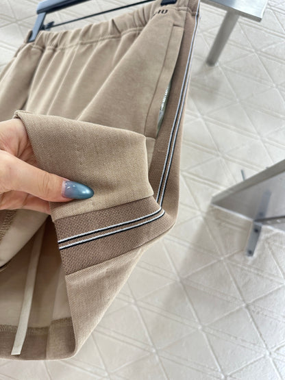 25fw Color blocking jacket shorts set