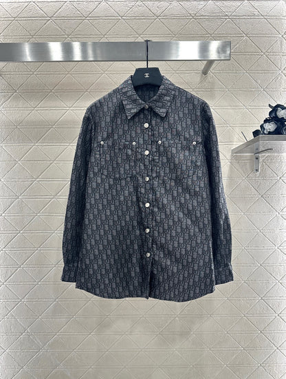 25fw Jacquard collar shirt
