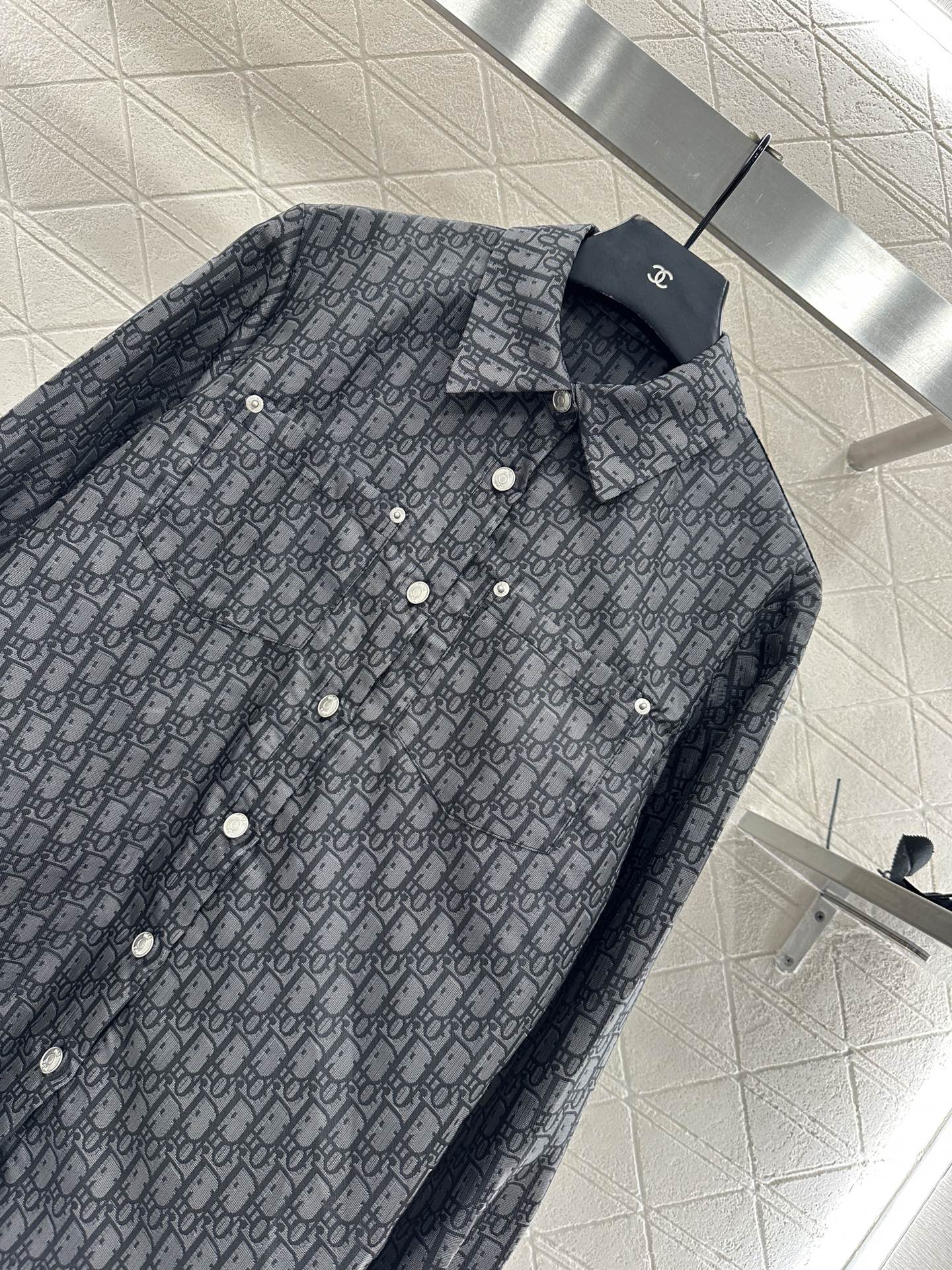 25fw Jacquard collar shirt