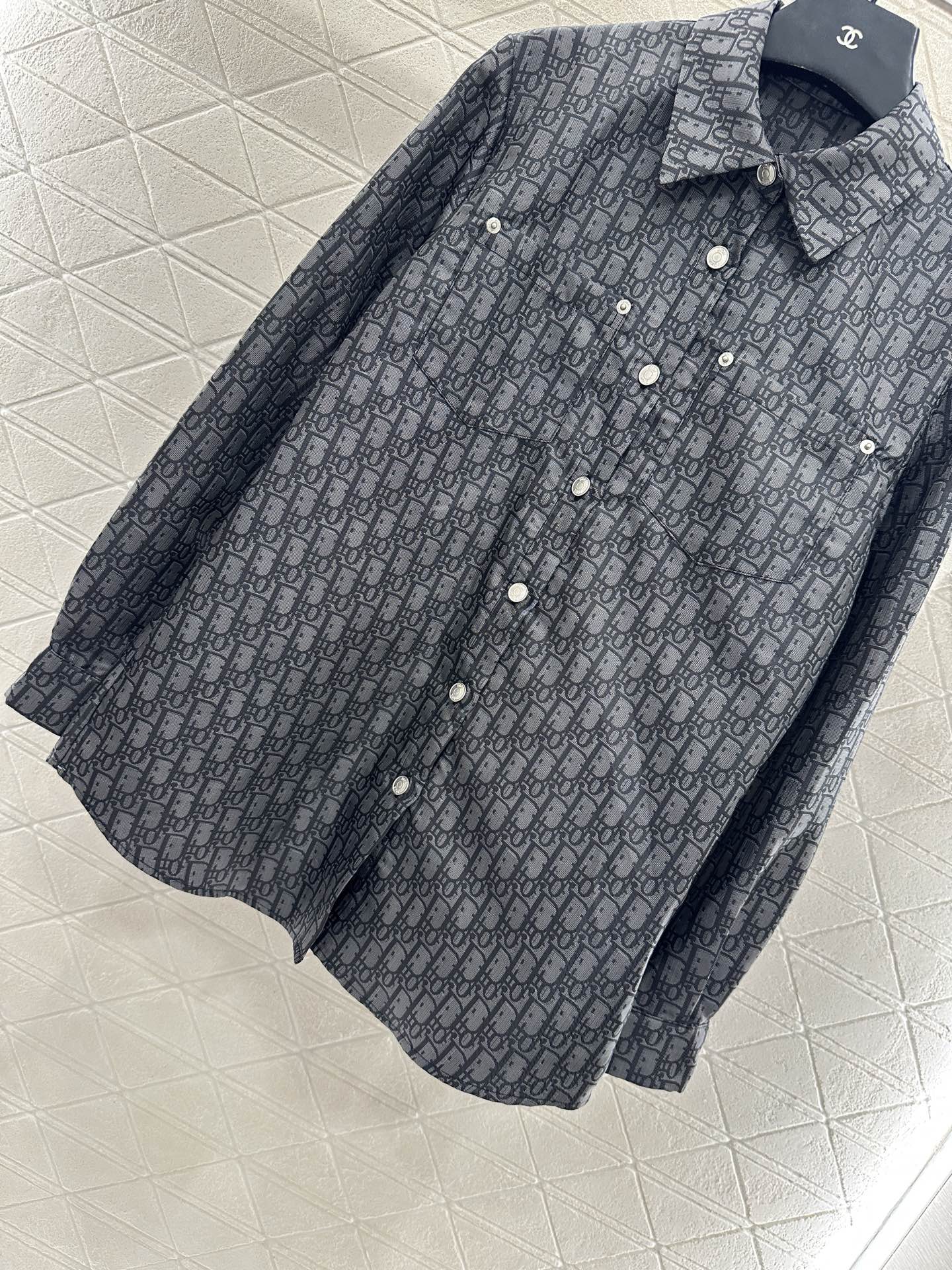 25fw Jacquard collar shirt