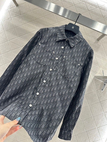 25fw Jacquard collar shirt