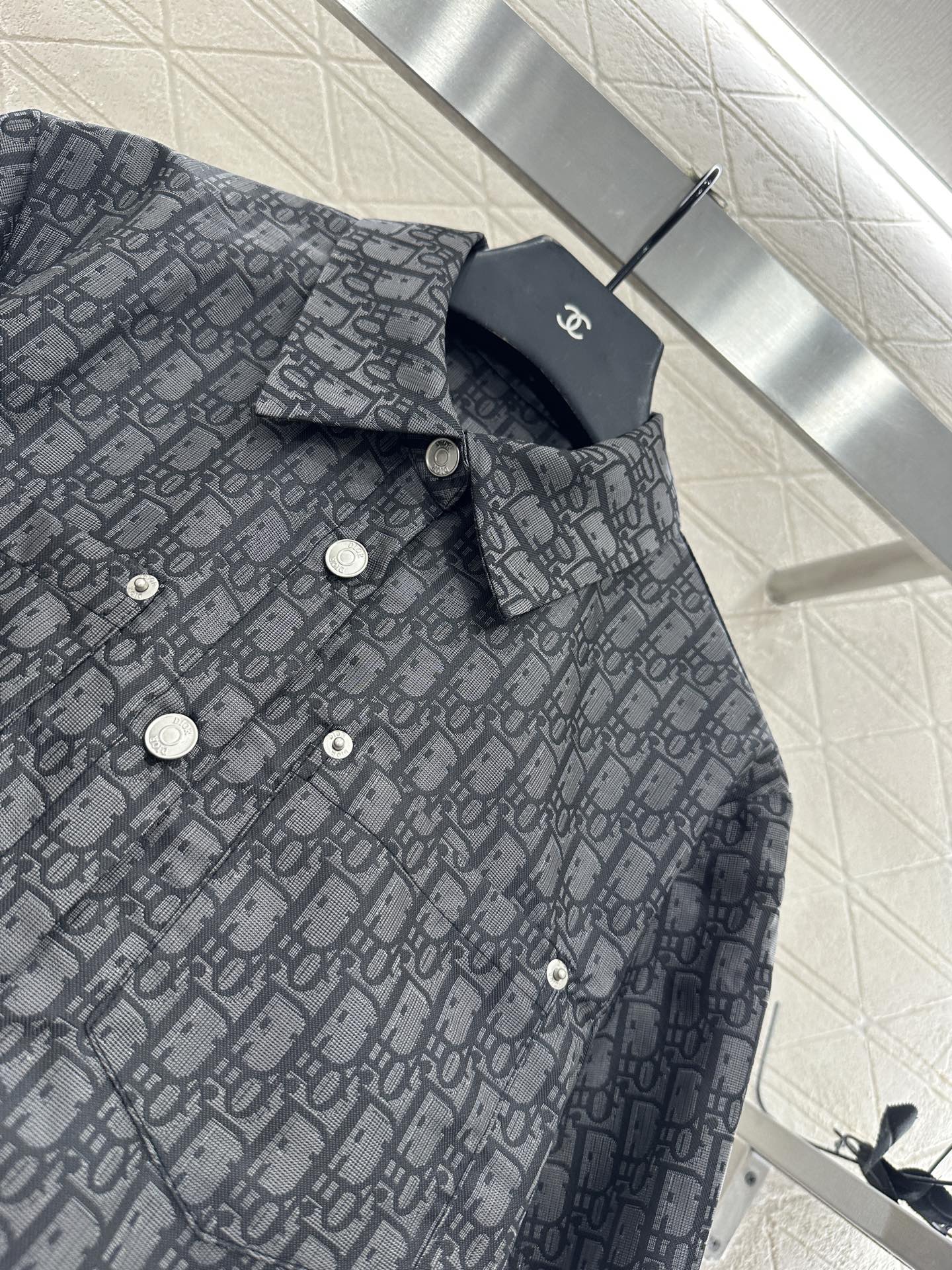 25fw Jacquard collar shirt
