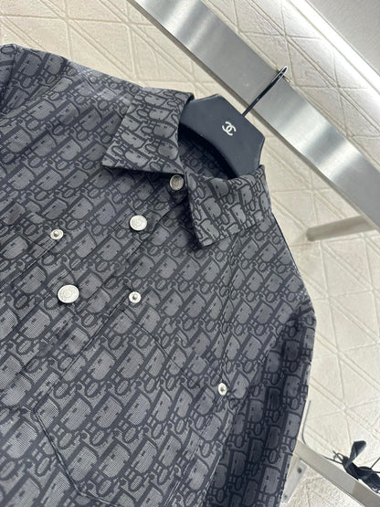 25fw Jacquard collar shirt