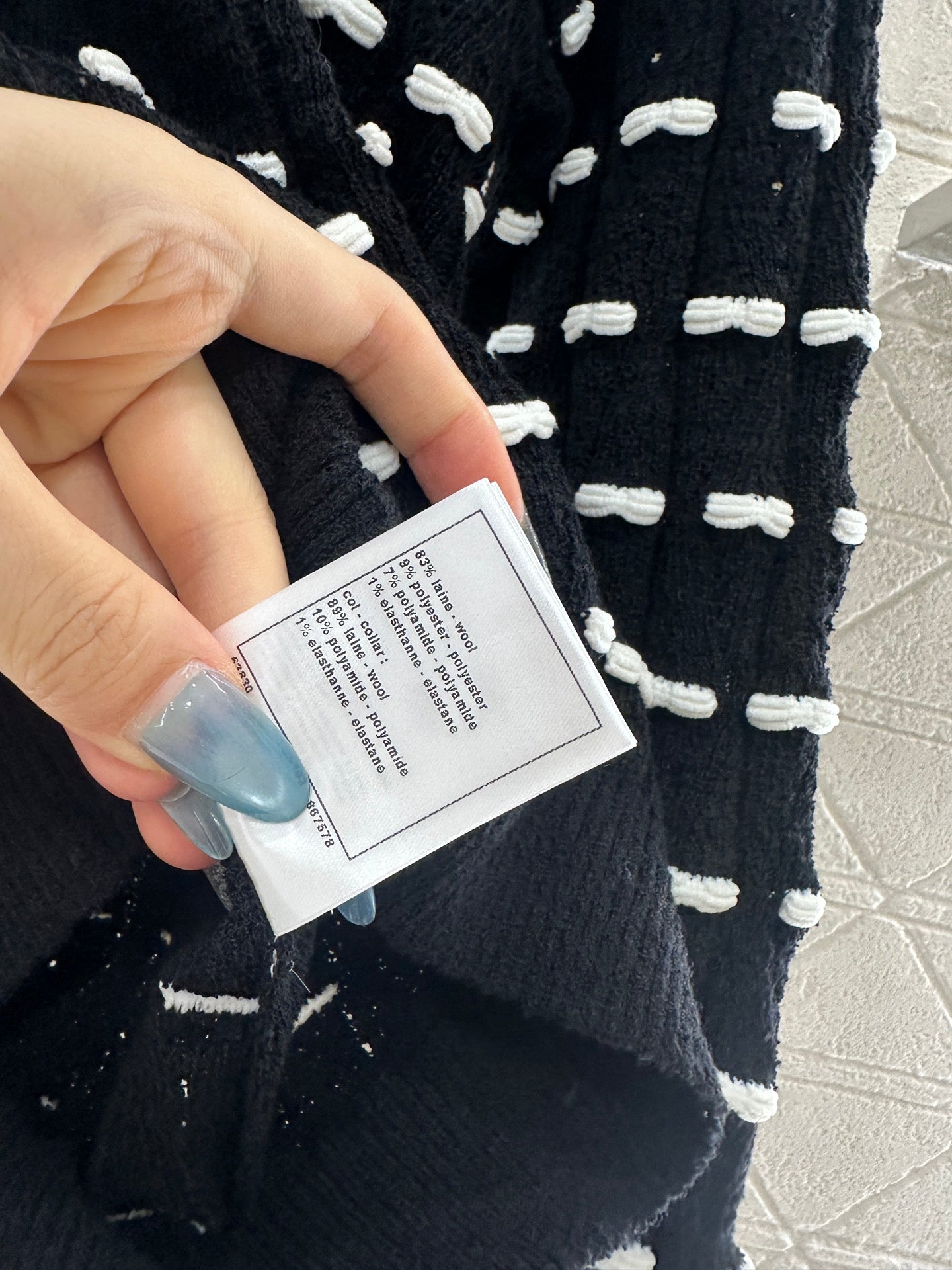 25fw Bow knit long sleeved shirt