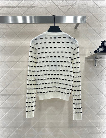 25fw Bow knit long sleeved shirt