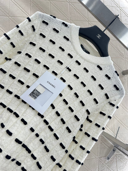 25fw Bow knit long sleeved shirt