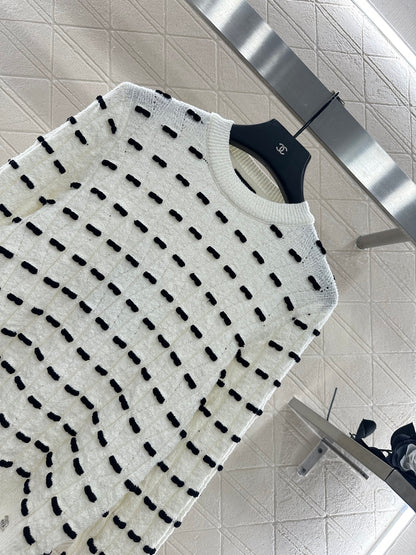 25fw Bow knit long sleeved shirt