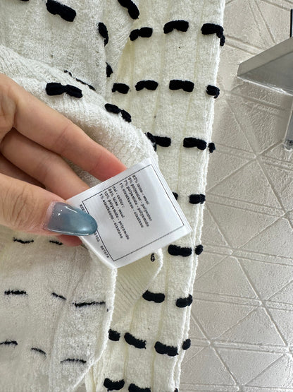 25fw Bow knit long sleeved shirt