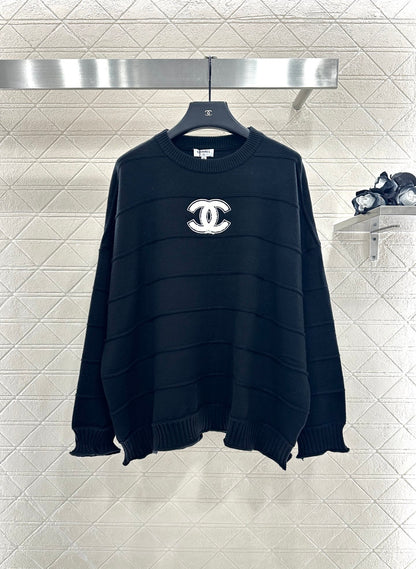 25fw Head letter knitted top and pants set