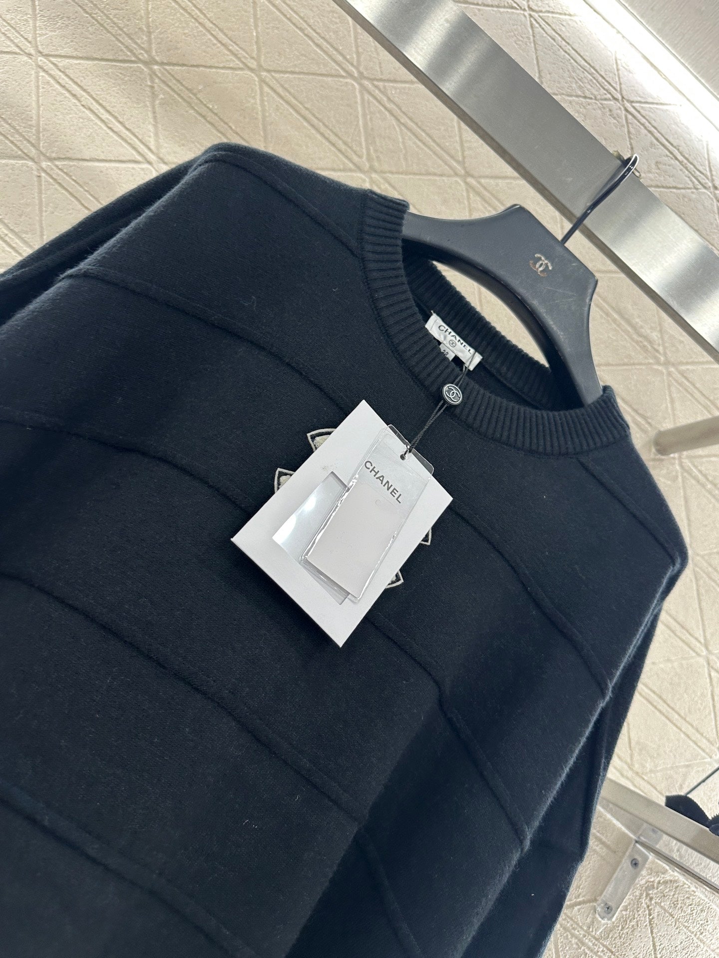 25fw Head letter knitted top and pants set