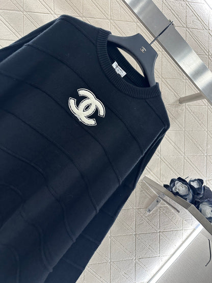 25fw Head letter knitted top and pants set