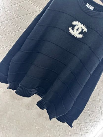 25fw Head letter knitted top and pants set