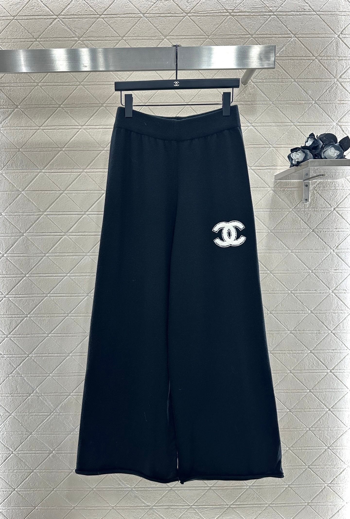 25fw Head letter knitted top and pants set