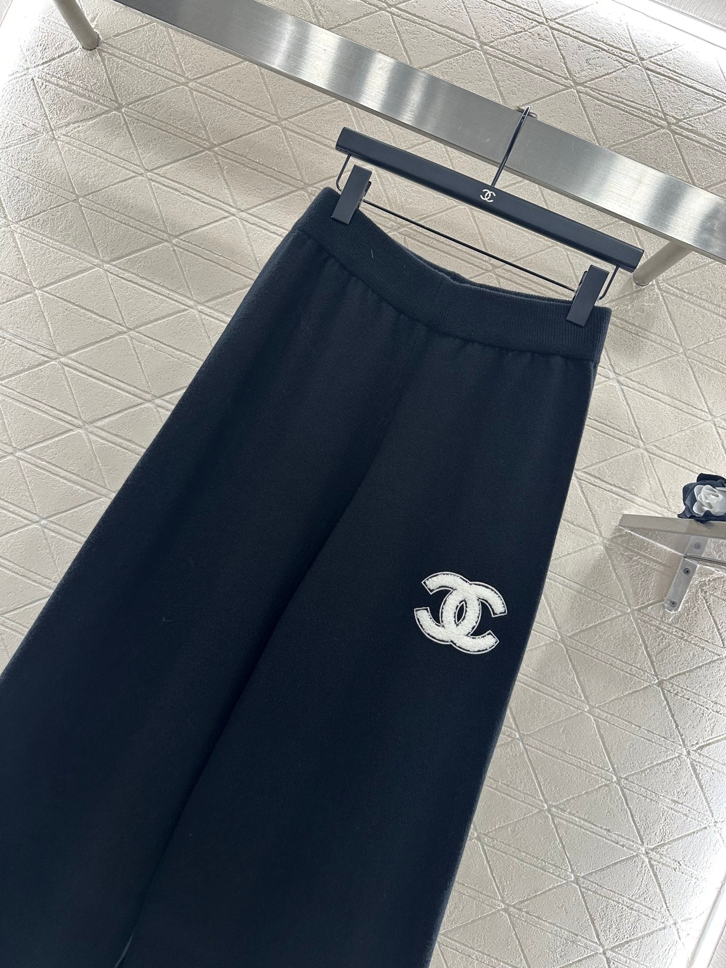 25fw Head letter knitted top and pants set