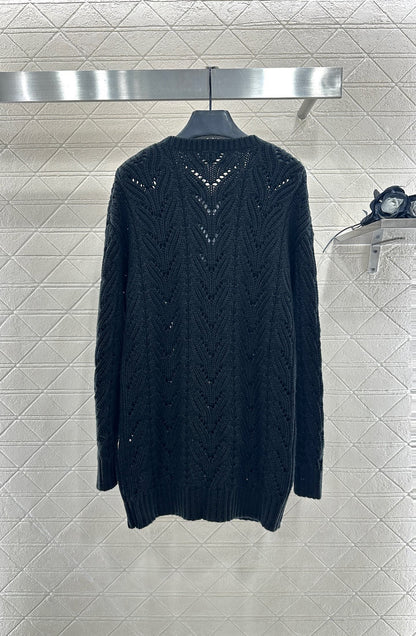 25fw Bow hollow knitted skirt