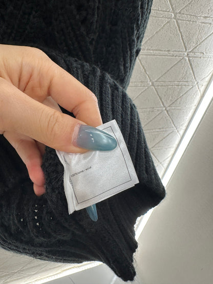 25fw Bow hollow knitted skirt