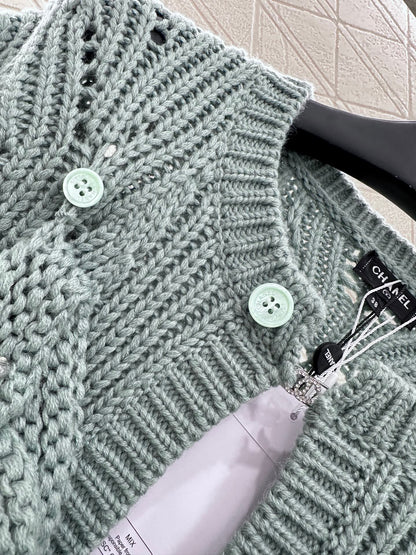 25fw Bow hollow knitted skirt