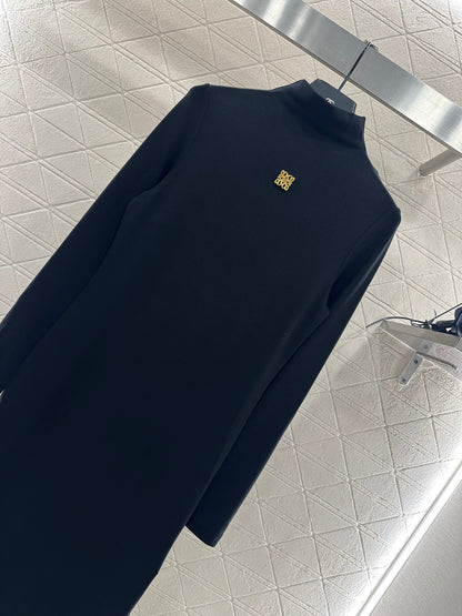 25fw Tailored Totem High Collar Bottom Dress