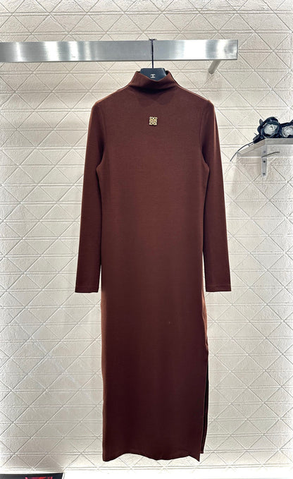 25fw Tailored Totem High Collar Bottom Dress