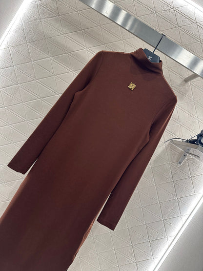 25fw Tailored Totem High Collar Bottom Dress