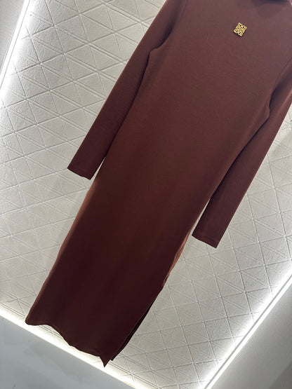 25fw Tailored Totem High Collar Bottom Dress