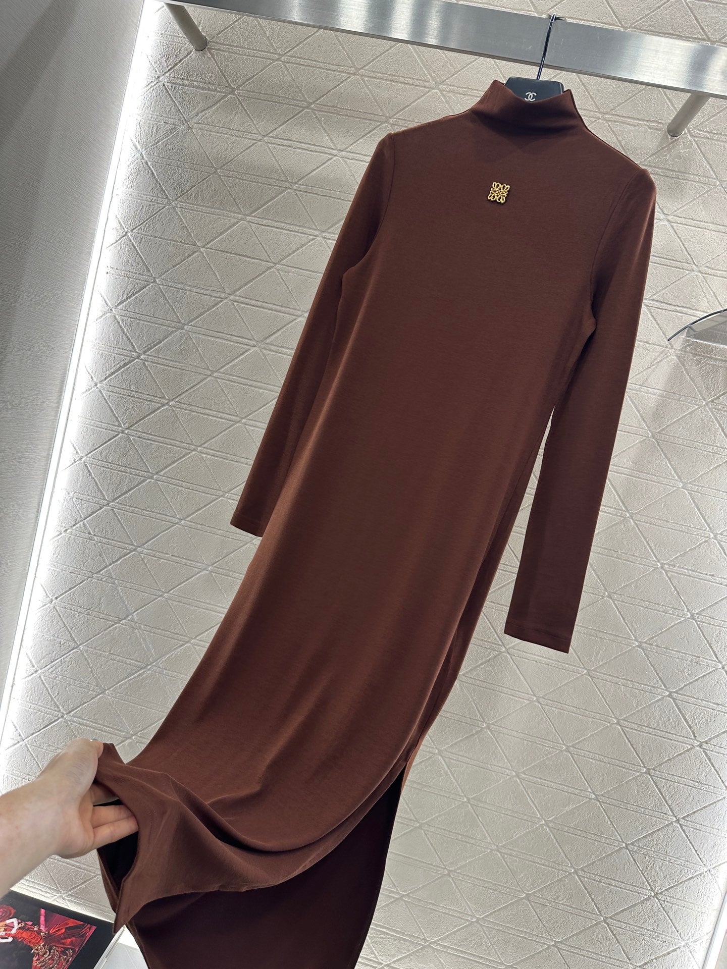 25fw Tailored Totem High Collar Bottom Dress