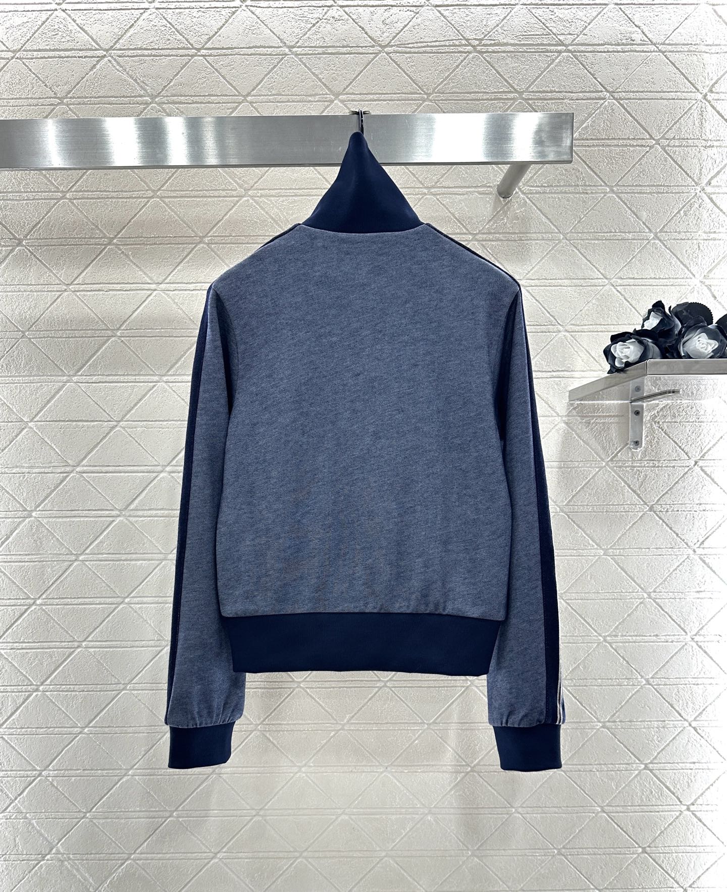 25fw Color blocking jacket short skirt set