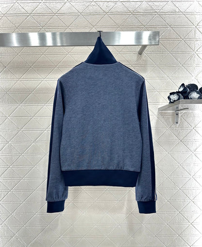 25fw Color blocking jacket short skirt set