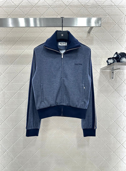 25fw Color blocking jacket short skirt set