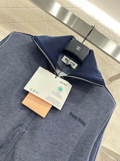 25fw Color blocking jacket short skirt set