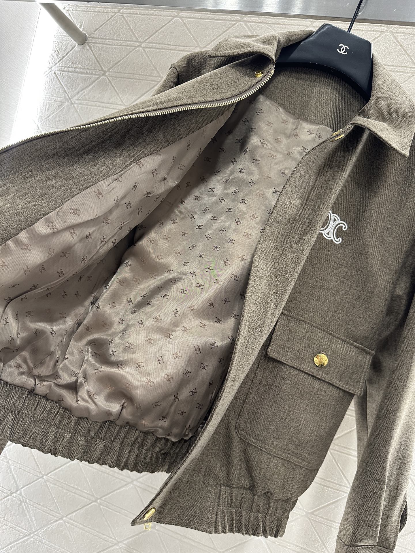 Jacket jacket pleated skirt set