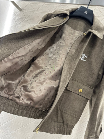 Jacket jacket pleated skirt set