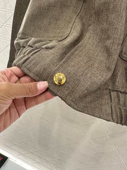 Jacket jacket pleated skirt set