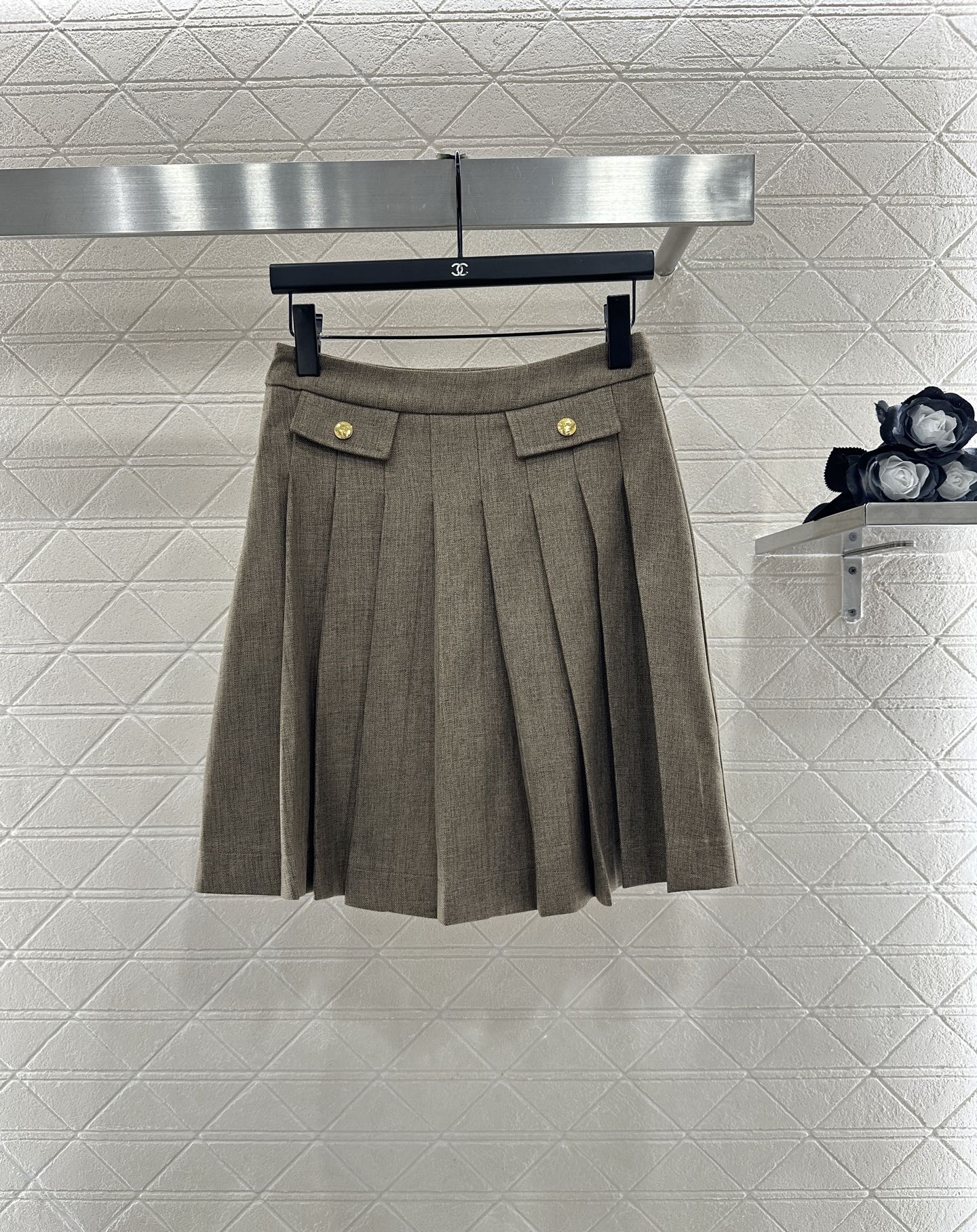 Jacket jacket pleated skirt set