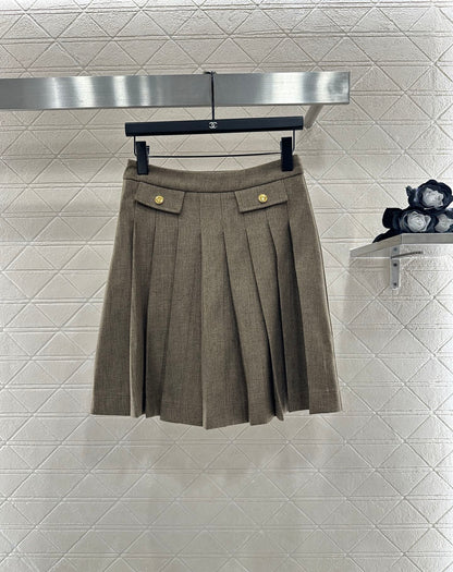 Jacket jacket pleated skirt set