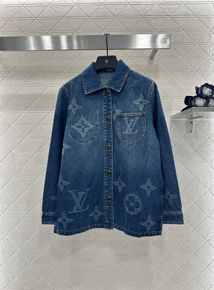 Laser printed denim shirt