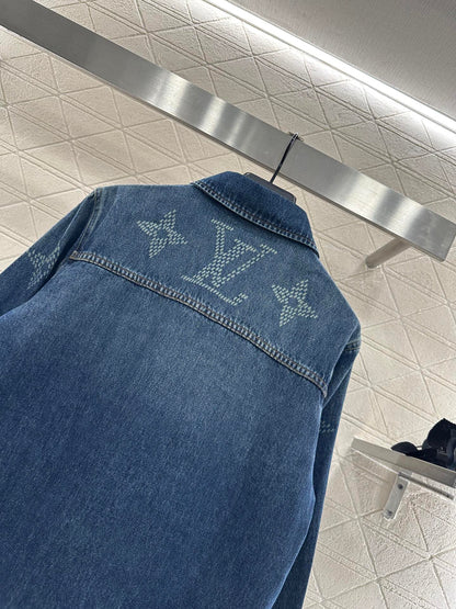 Laser printed denim shirt