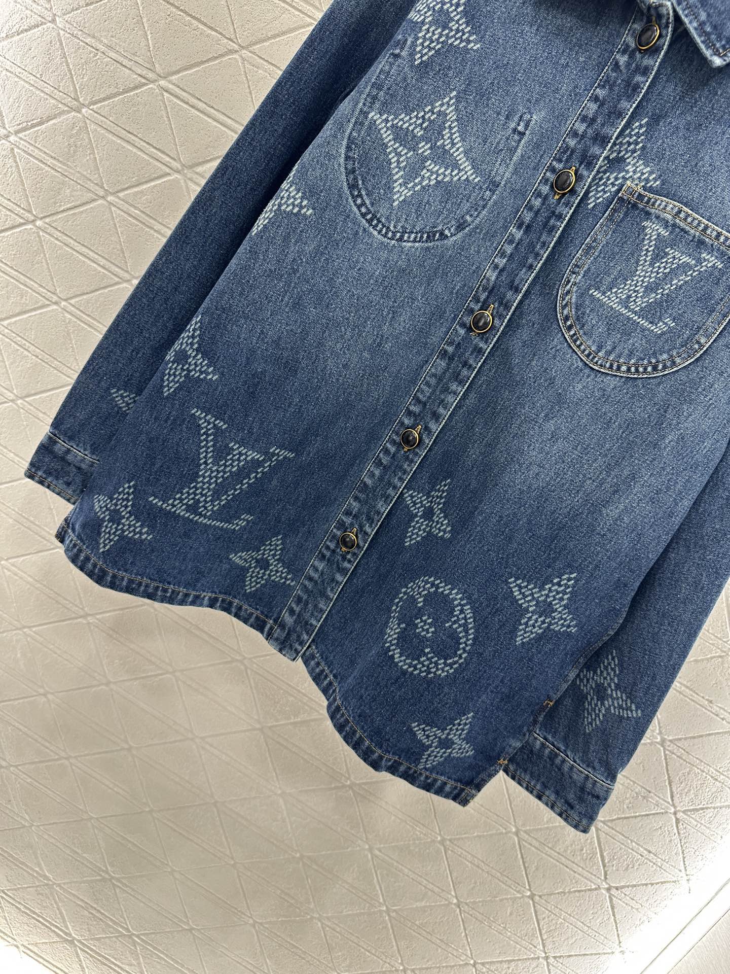 Laser printed denim shirt