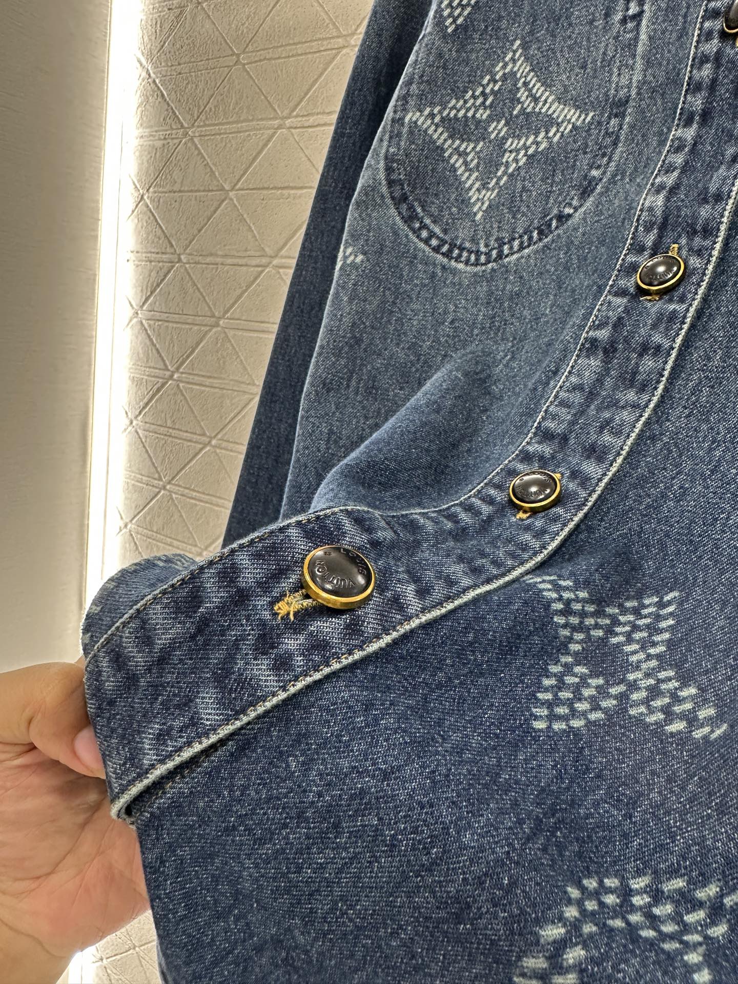 Laser printed denim shirt